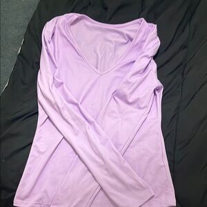 Lavender V-Neck Women's Top